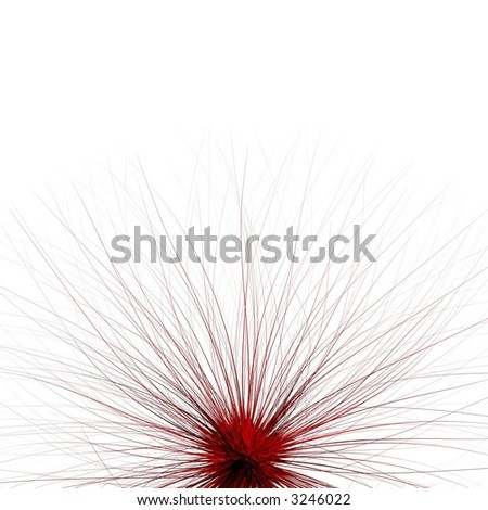 a 3d prickly spike ball or sea urchin