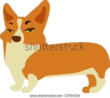 Vector Welsh Corgi Design: Dog Breeds Series - 13705336 : Shutterstock
