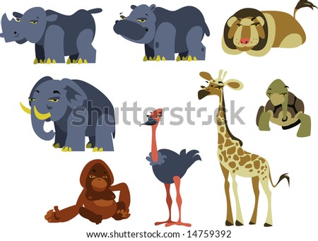 vector safari animals