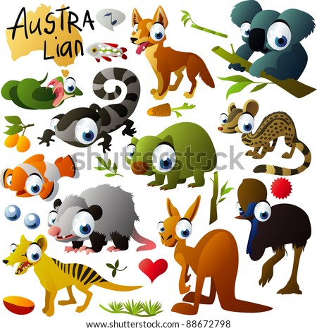 Australian Animal Cartoons