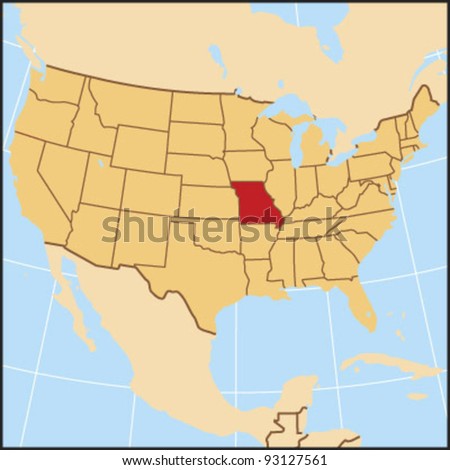 Missouri  on Map Pointing Missouri Map Of Missouri Usa Find Similar Images