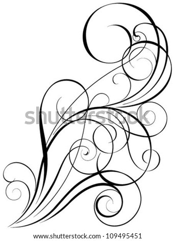 Swirl Art Design Stock Vector Illustration 109495451 : Shutterstock