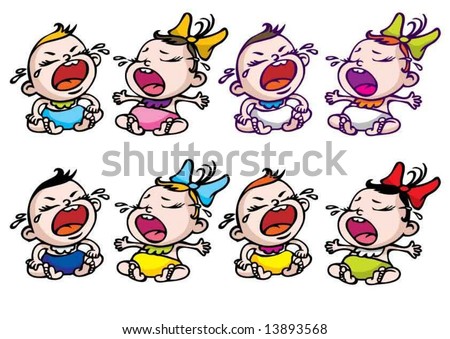 cartoon images of people crying. stock vector : cartoon crying baby