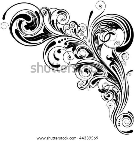 Logo Design Dimensions on Stock Vector Swirl Floral Design 44339569