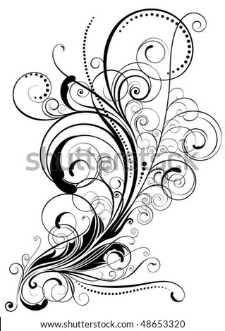 Logo Design on Swirl Floral Design Stock Vector 48653320   Shutterstock
