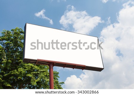 Blank Billboard Template with clipping path