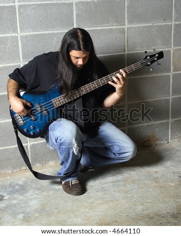 Bass Player in a Rock Band