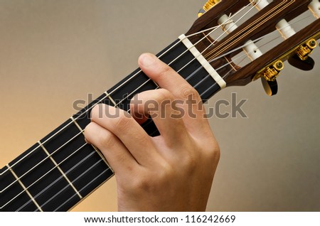 Left Hand Position Basic Chord of Classic Guitar / F Chord