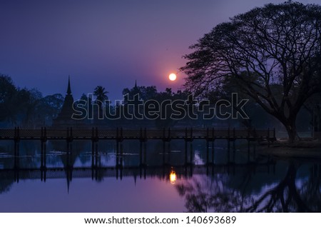Twilight Morning at Sukhothai, Thailand
