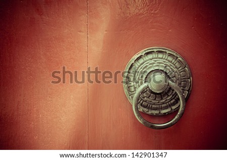 Old Door of Wat Trithotsathep Bangkok Thailand Buddhist Temple Old Door of Wat Trithotsathep Bangkok Thailand Buddhist Temple