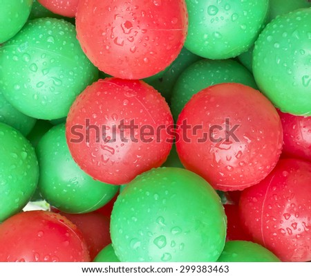 Drops On Soft Plastic Ocean Balls