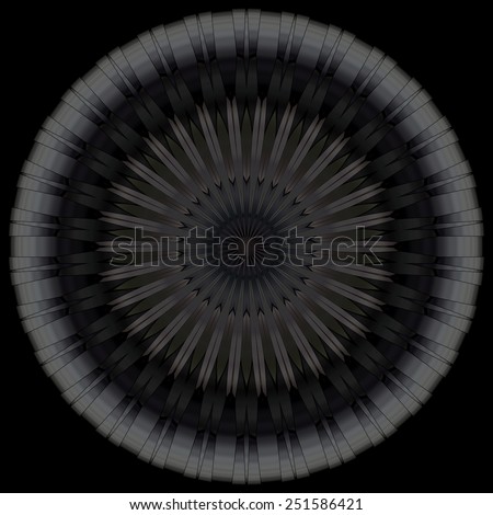 Mandala circle - ornament, black symbol of meditation