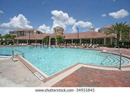 A Large Swimming Pool in Sunny Florida