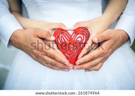 heart of the newly married couple