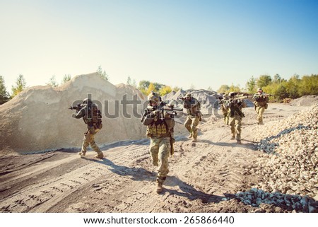 Rangers team is fighting on the territory occupied by the enemy