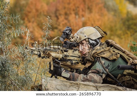 Ranger aim and shoot a Machine Gun