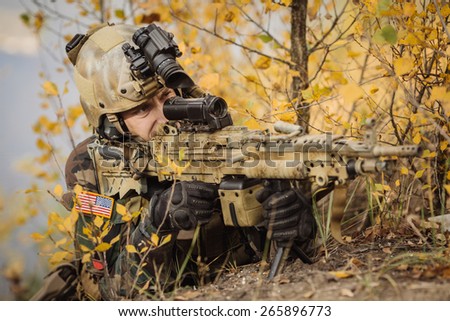 Ranger aim and shoot a Machine Gun