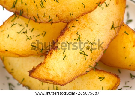 fried potato closeup. Fast food background