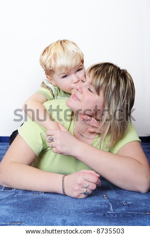 boy mother love play lifestyle care childhood family emotion