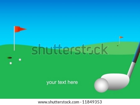 golf course ball driving-putter green