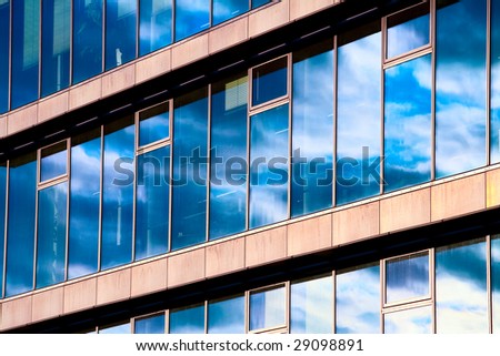 sky reflection building