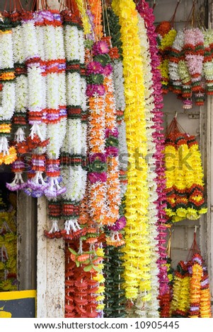 floral garland. india