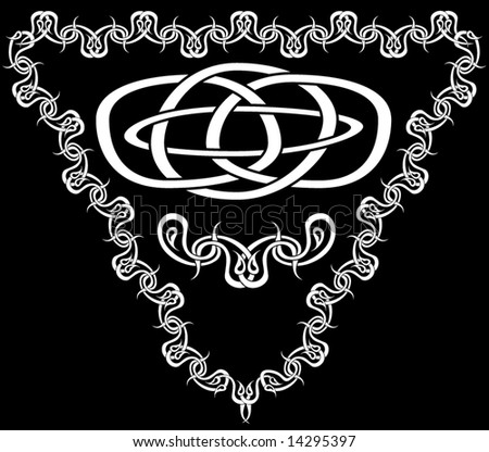 stock vector : all-seeing eye - celtic stylization
