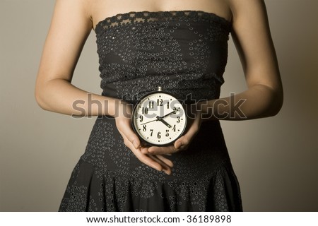 time in womans hands