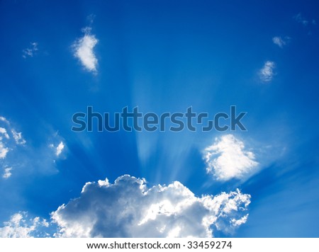 rays of sun on the sky