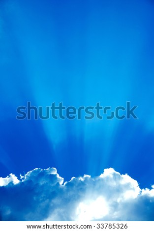 rays of sun on the sky