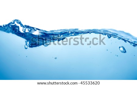 Blue wave against white background