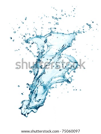 water splashing isolated on white background