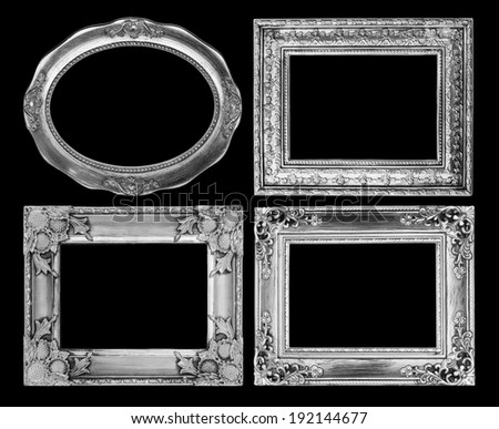 The antique frame on the white background