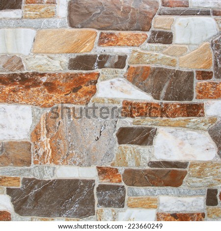Marble Tiles floor walkway construction background texture pattern.