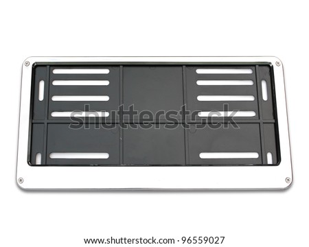 License plate borders blank isolated on a white background