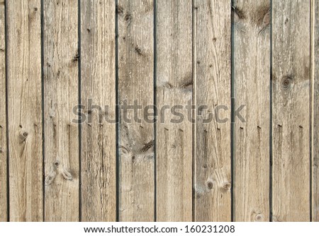 Background from wooden boards with nails and knot