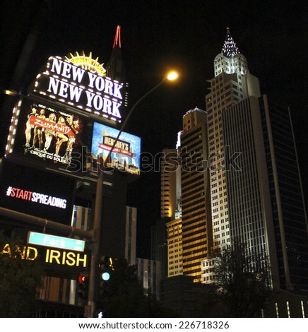 Las Vegas New York by Night in October 2014