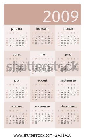 11 inches x 17 inches clean and professional layout calendar