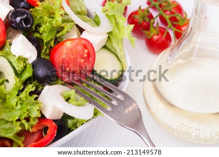 Salad with feta and greek olives
