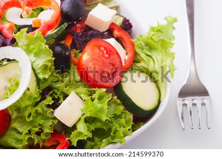 Salad with feta and greek olives