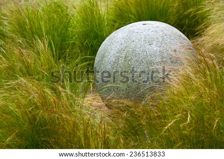 garden sculpture stone sphere