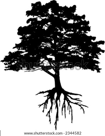 clip art tree roots. clip art tree with roots.