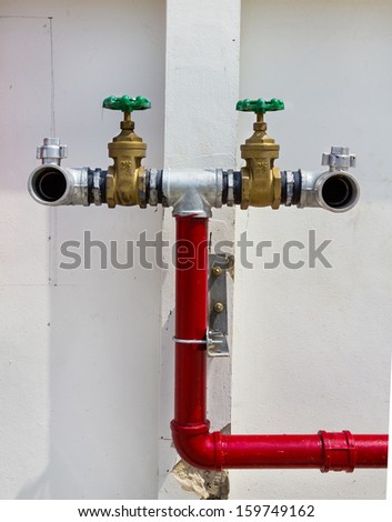 Pipe and water value for fire fighting system