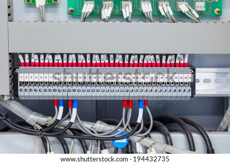 Electrical terminal connector in control   panel