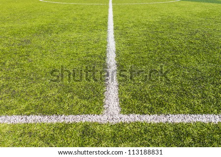 Artificial grass soccer pitch or indoor futsal pitch