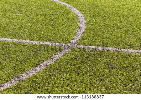 Artificial grass soccer pitch or indoor futsal pitch