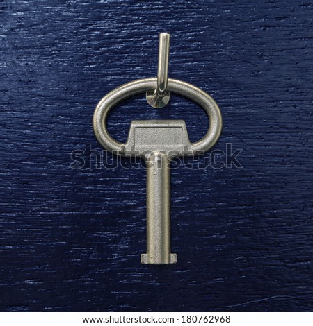 Door key for service or maintenance of electrical control cubicle, with clipping path