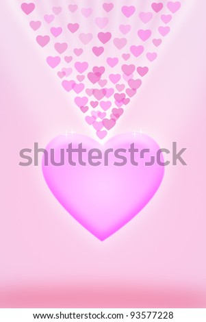 Love pink background with pink hearts