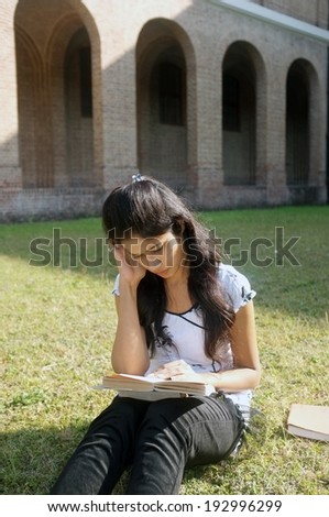 Indian student sitting in depression.
