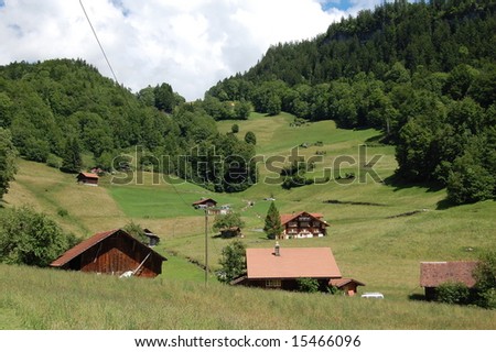 Swiss mountain cottages